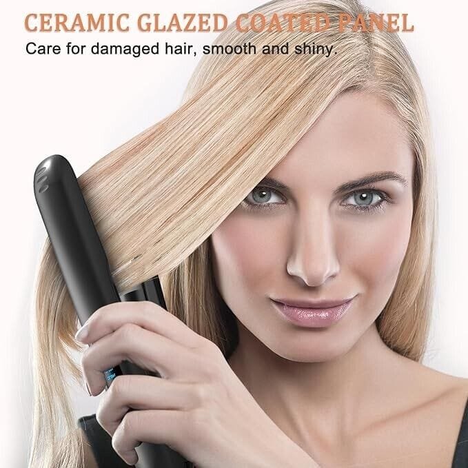 New Cordless Professional Ceramic Hair Straightener - Black - USB Rechargeable - Image 6