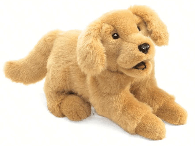 New Folkmanis Golden Retriever Puppy Dog Realistic Puppet, Stuffed Animal Plushy - Image 2