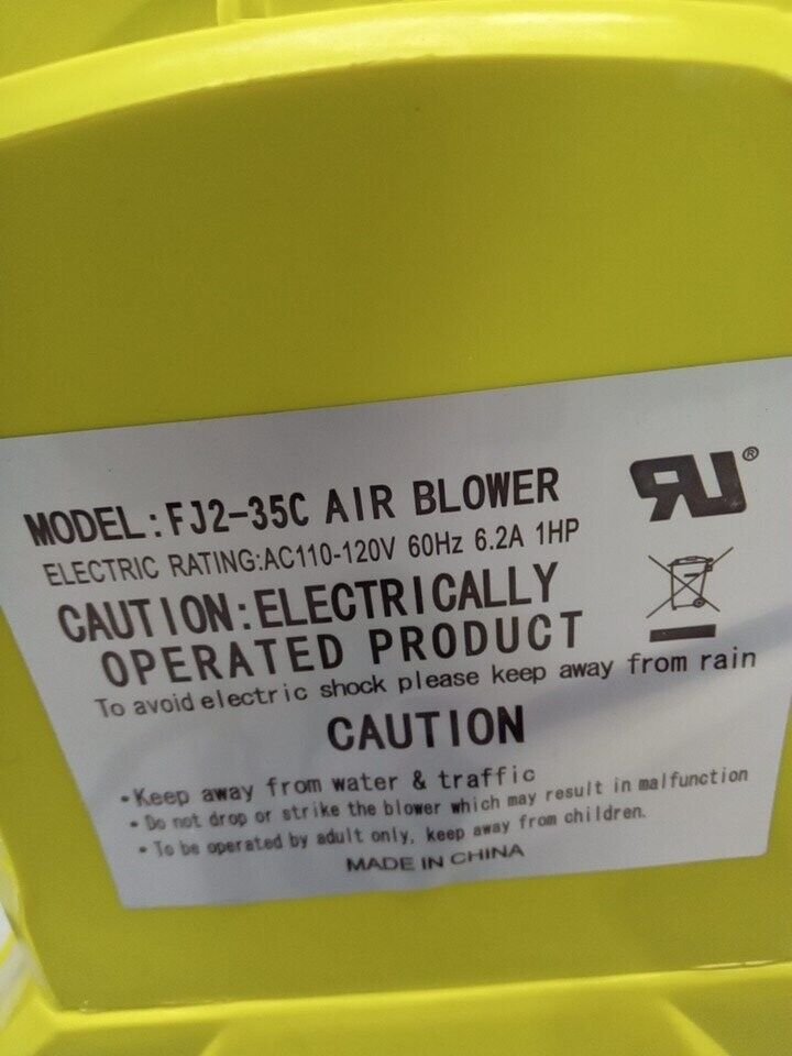 ð¥ð¥Bountech Air Blower Pump 950W 1.2HP For Inflatable House Castle FJ2-35C✳️✳️ - Image 4