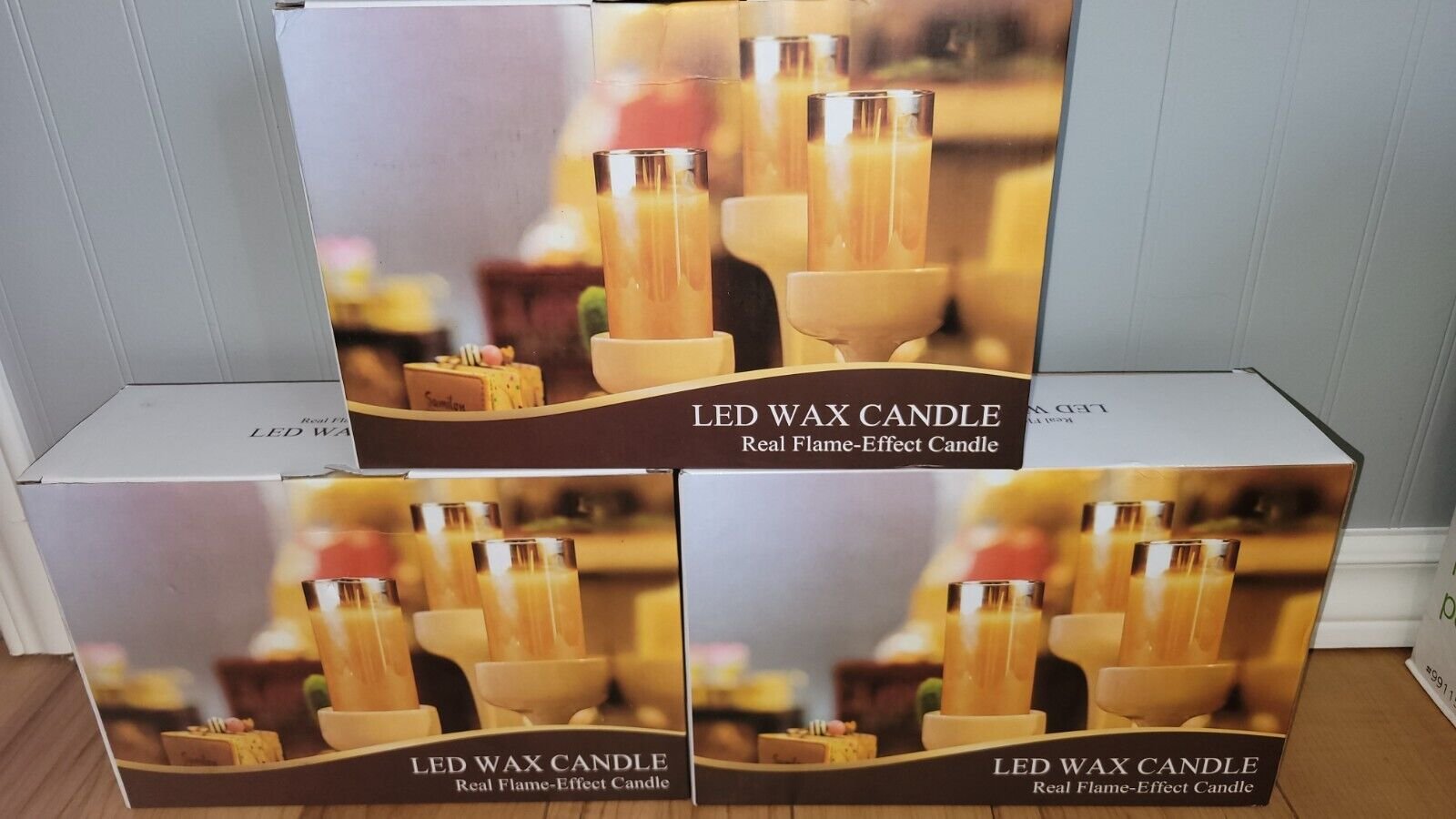 LOT OF 3 LED Flameless Candles Wax Battery Operated Candle Remote Control Timer - Image 3