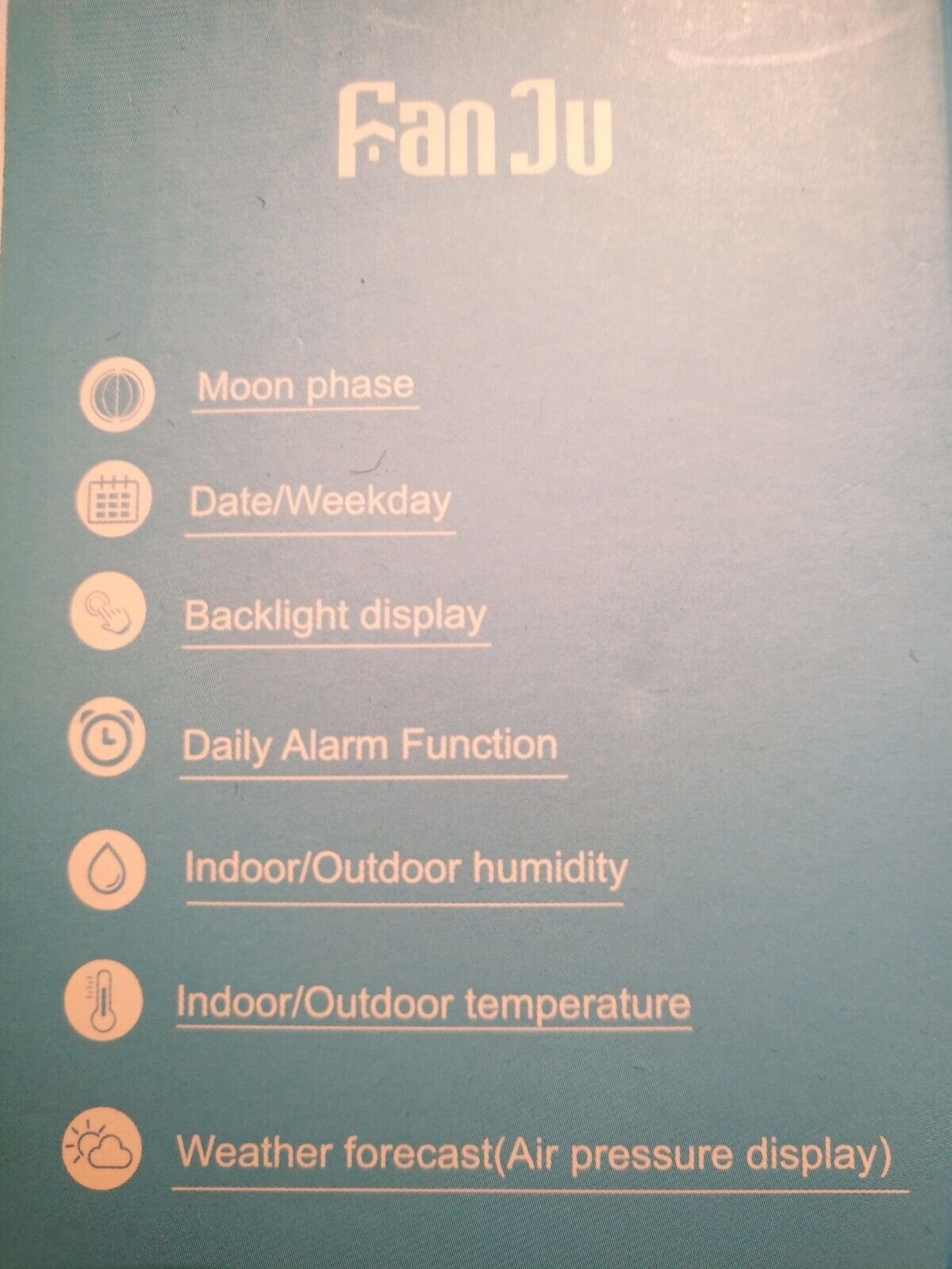 FanJu FJ3373 Digital Indoor/Outdoor Wireless Weather Station - Black - Image 2