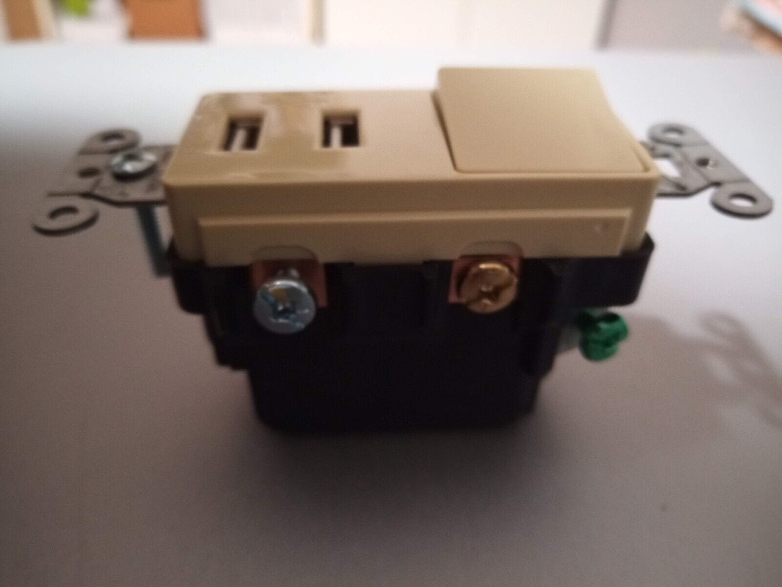 Bryant Hubble USBB102I - USB Charger Switch Outlet Dual 2 Port - Ivory - Image 3