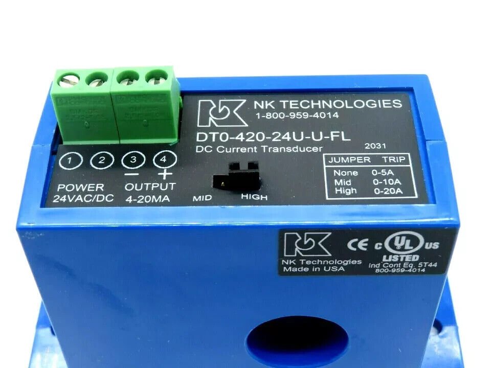 ð¥ð¥NEW NK TECHNOLOGIES DT0-420-24U-U-FL DC CURRENT TRANSDUCER DT042024UUFL ✳️✳️ - Image 2