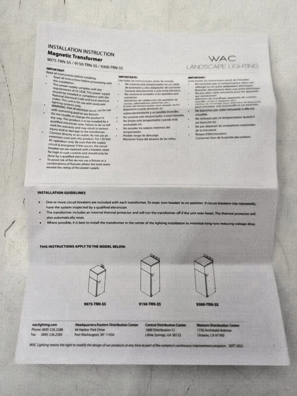 ð¥ð¥WAC Lighting 9300-TRN-SS 300W Magnetic Transformer For Landscape Lighting✳️ - Image 4