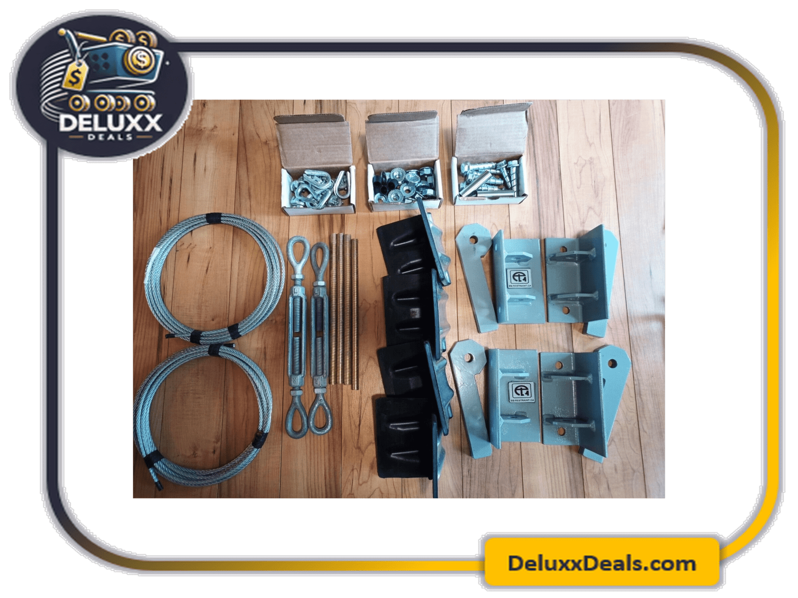 ð¥EQRT-203 Earthquake Seismic Restraint Kit + BONUS 2 x 25ft Aircraft Cablesð¥