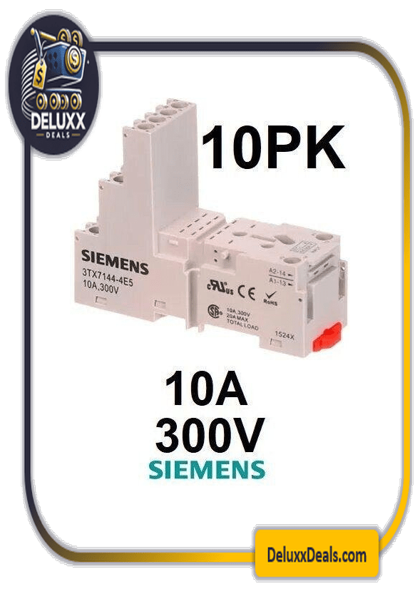 ✳️Duty Free✳️Lot of 10- Siemens Relay Socket 14-pin 10 A, 300 V 3TX7144-4E5ð¥