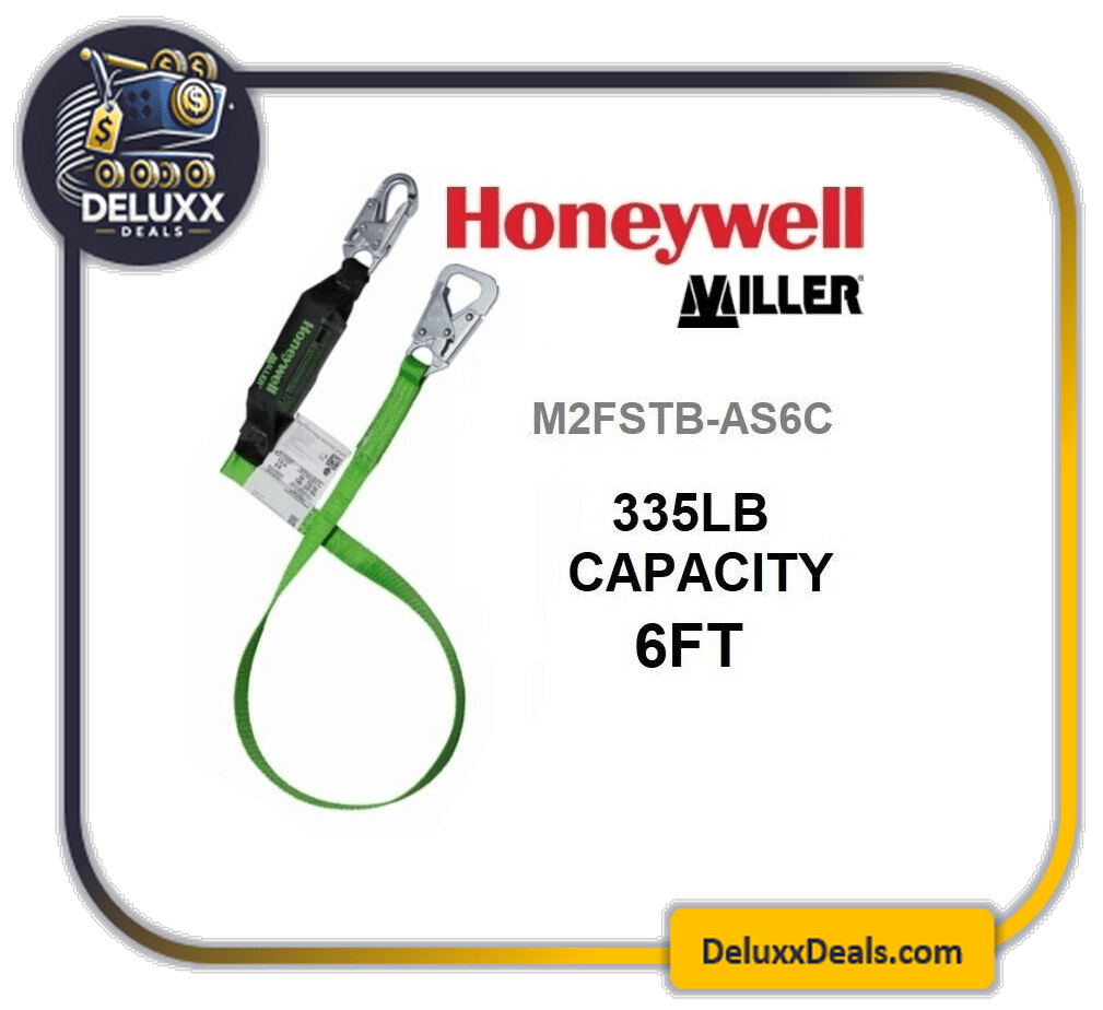 ✳️Duty Free✳️Miller BackBiter Tie-Back Lanyard Locking Snap Hook 6ft M2FSTB-AS6C
