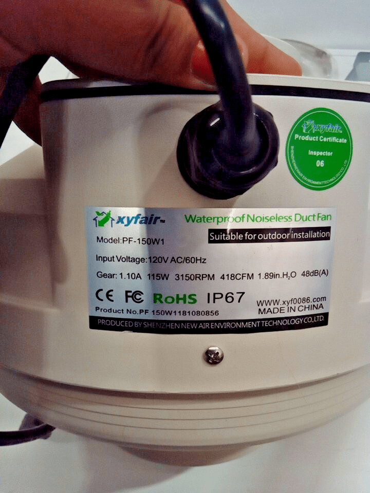 ✳️Duty Free✳️Xyfair PF-150w1 Inline Duct Fan 6