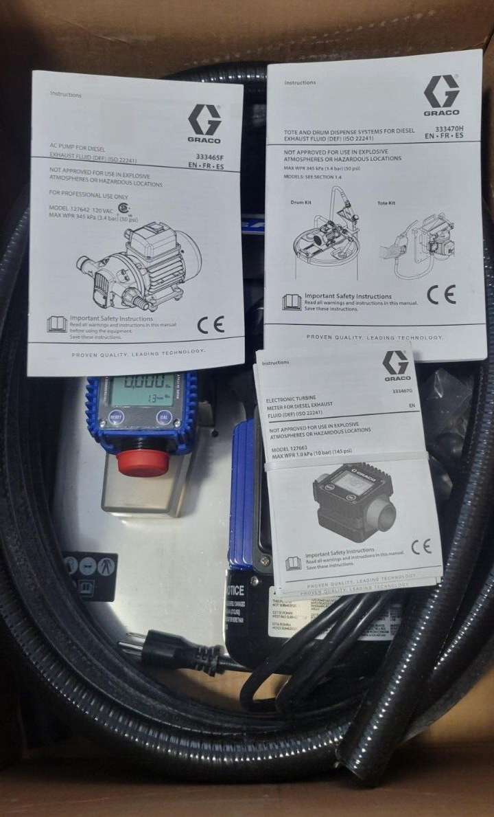 ✳️Duty Free✳Graco 24V641 LD Blue Electric Pump Package with Nozzle, Meter & Hose - Image 3