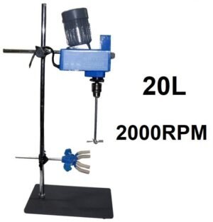 XZBELEC 20L Electric Overhead Stirrer 2000RPM Digital Lab Mixer