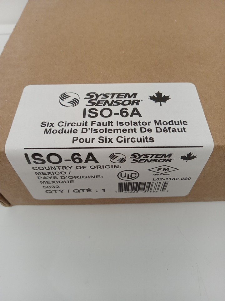 System Sensor ISO-6A Six Circuit Fault Isolator Module