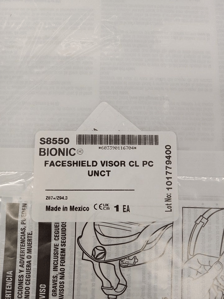 10 Pack - S8550 Clear Uncoated Replacement Visor, Polycarbonate - Image 2