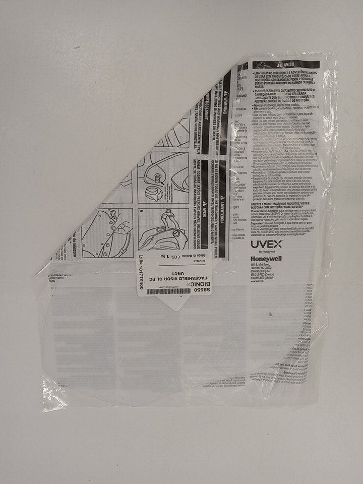 10 Pack - S8550 Clear Uncoated Replacement Visor, Polycarbonate - Image 3