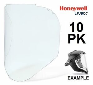 10 Pack - S8550 Clear Uncoated Replacement Visor, Polycarbonate